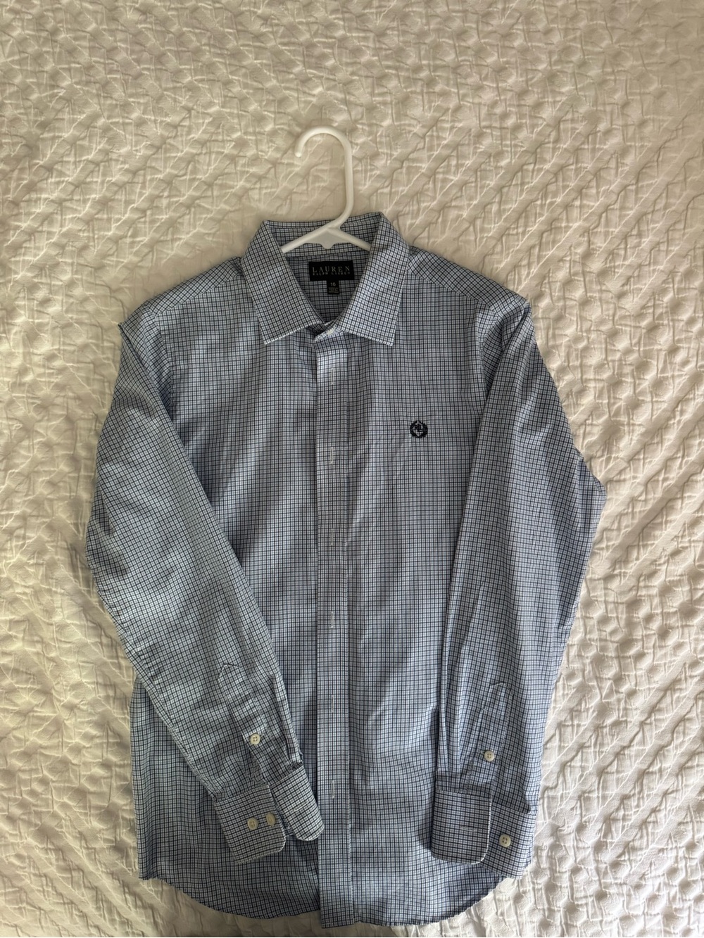 Ralph Lauren Light Blue Micro-Check Dress Shirt
